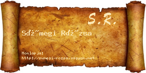 Sümegi Rózsa névjegykártya