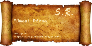 Sümegi Rózsa névjegykártya